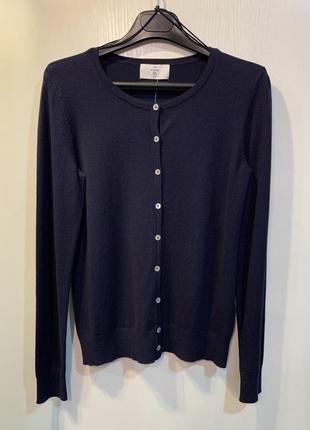 Жіноча синя кофта на ґудзиках, розмір xs