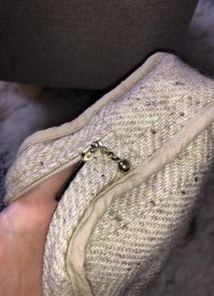 Шерсть шерстяная косметичка молния кейс натуральная