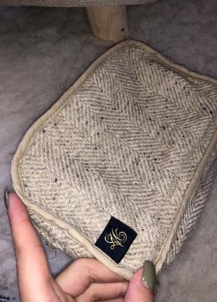 Шерсть шерстяная косметичка молния кейс натуральная