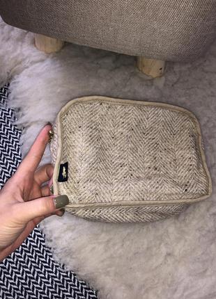 Шерсть шерстяная косметичка молния кейс натуральная