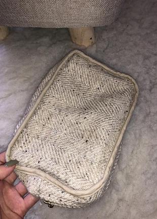 Шерсть шерстяная косметичка молния кейс натуральная