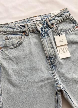 Джинсы zara крутые джинсы зара на высокой талии баллоны5 фото