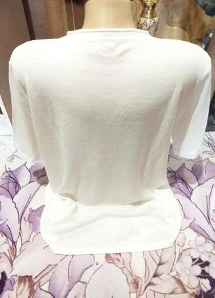 Шикарная белоснежная ажурная трикотажная стречь блузка.3 фото
