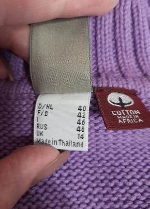 Лавандовый удлинённый свитер туника4 фото