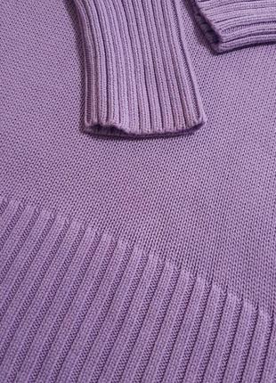 Лавандовый удлинённый свитер туника2 фото
