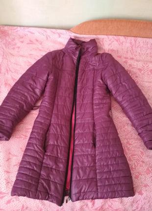 Куртка-пальто демісезонне фіолетова 140 (10)