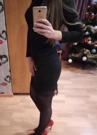 Классическое черное платье с кружевом хс-с/на вечеринку в стиле мафия3 фото