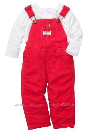 Новый вельветовый полукомбинезон 3т carters и oshkosh