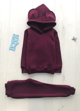 Теплий спортивний костюм на дівчинку. трехнить з начосом