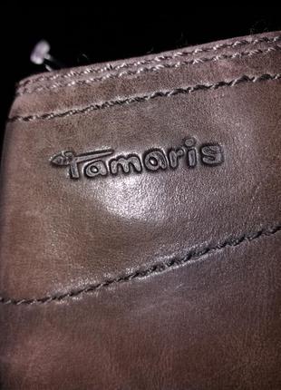 Кожаные сапоги tamaris p.41 (27см стелька)6 фото