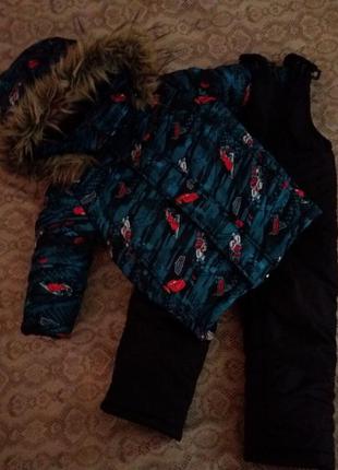 Куртка,курточка + комбинезон,зима " тачки" "макквин"2 фото
