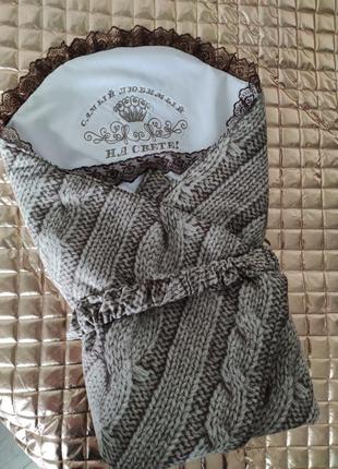Конверт с вышивкой,плед,одеяло