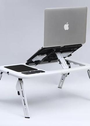 Портативный складной стол-подставка для ноутбука с охлаждением e-table стол для завтрака7 фото