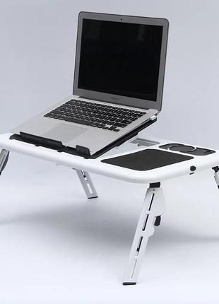 Портативный складной стол-подставка для ноутбука с охлаждением e-table стол для завтрака4 фото