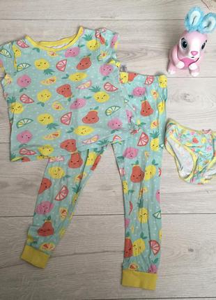 Пижама в лимончики на девочку 4-5 лет