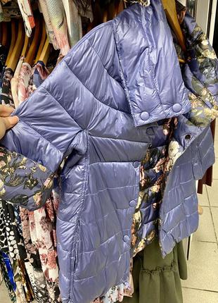 Куртка стограммовка двусторонняя куртка итальянская голубая куртка стеганая куртка жіноча7 фото