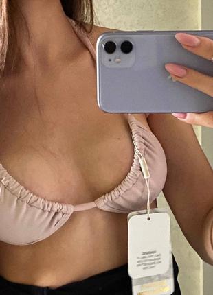 Верх от купальника треугольники на завязках4 фото