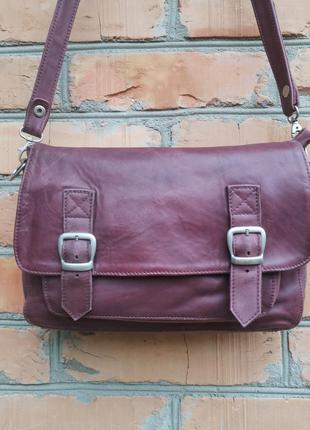 Шикарная кожаная сумка cross-body
