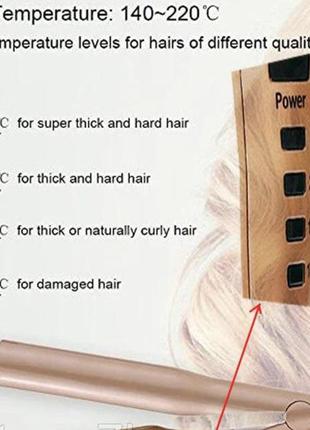 Професійний плойка для завивки спіральна для завивки та випрямлення волосся 2 в 1 hair curling iron wa6 фото