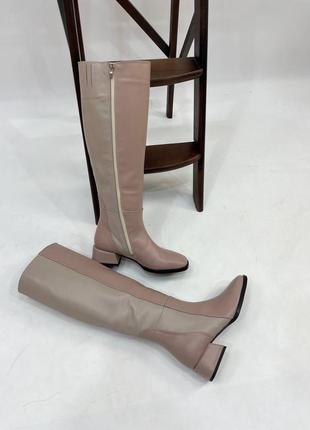 Lux обувь! сапоги женские деми зима натуральная кожа замша италия2 фото