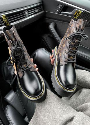 Jadon x lv fur premium женские кожаные ботинки на меху зима6 фото