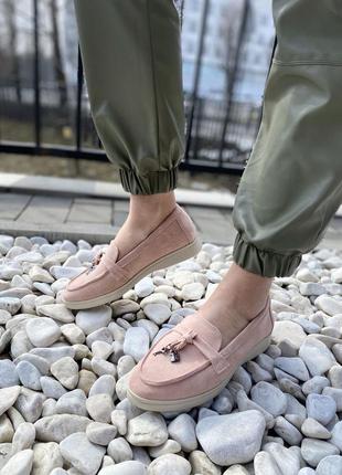 Туфли женские g.s.v. ріко пудра (весна-осень натуральная замша)
