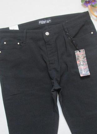 Суперовые стрейчевые черные штаны джинсового типа с начесом blue fashion 🍁🌹🍁2 фото