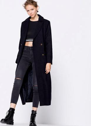 Двобортне пальто в підлогу pull&bear