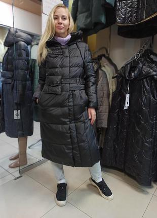 Новая коллекция clasna, зимняя куртка пальто пуховик clasna с пояс сумкой7 фото