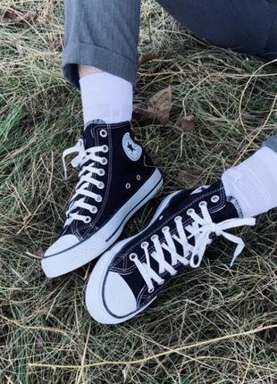 Акция! кеды converse высокие чёрные chuck taylor1 фото