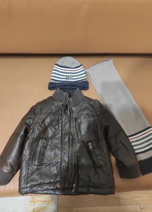 Комплект куртка+шапка с шарфом chicco