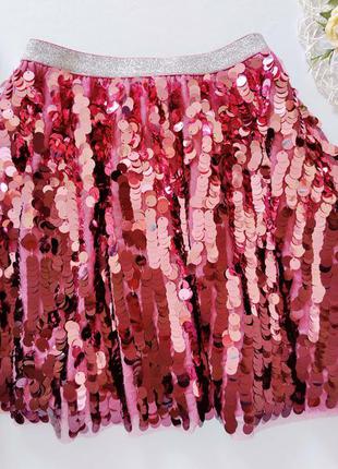 Новая детская юбка с пайетках  артикул: 97345 фото