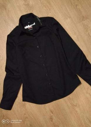 Шикарная чёрная рубашка- hakro- германия- нов.нюанс.8 фото