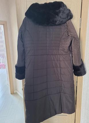 Шикарный длинный пуховик thinsulate, 3xl, р. 54-562 фото