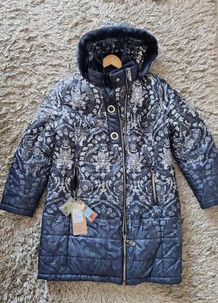 Зимова куртка пуховик, утеплена шерстью, розмір 52-547 фото