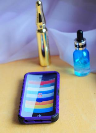 Фиолетовый с черным защитный бронированый броне бампер чехол смартфона телефона iphone айфона 5 5s2 фото