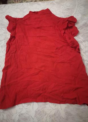 Блузка красная, рубашка с бантиком на пуговицах, кофта4 фото