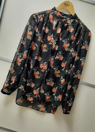 Блуза рубашка в цветочный принт 🌹3 фото