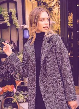 Top secret стильне твідове жіноче пальто коричневе пальто xs-s1 фото
