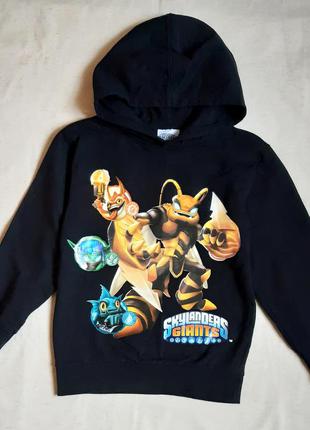 Чорна толстовка худі з капюшоном двунітка skylanders німеччина на 6-9 років