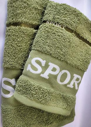 Махровое полотенце vip cotton cestepe sport , 100% хлопок, турция.1 фото