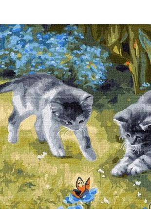 Картина за номерами ідейка котики в саду