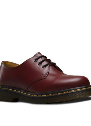 Черевики туфлі броги оксфорди dr. martens 1461 cherry red 100856003 фото