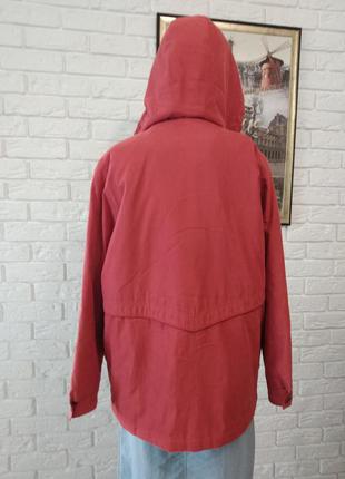 Винтажная теракотовая утепленная куртка осень 14-165 фото