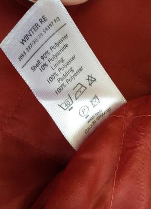 Вінтажна теракотовая утеплена куртка осінь 14-168 фото