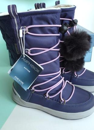 Снігові чоботи geox j sleigh girl b abx 28 розмір, 18 см. до п'яткового загину