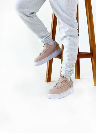 Женские кроссовки nike aie force pixel beige5 фото