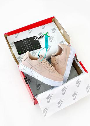 Женские кроссовки nike aie force pixel beige8 фото