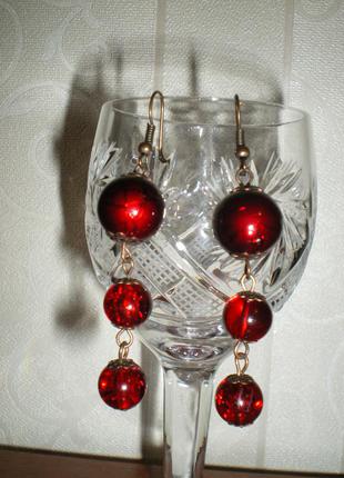 Серьги "винная ягода"