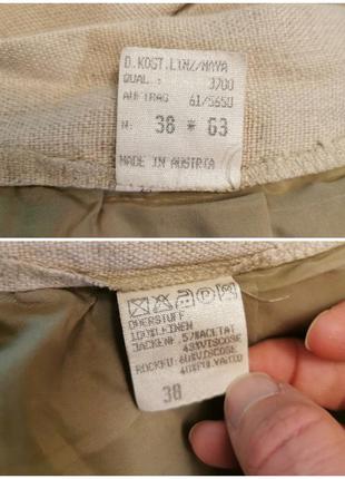 Льняная винтажная юбка миди складки в этно бохо баварский стиль с вышивкой8 фото